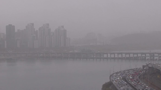 올봄 최악의 황사, 중부지방<br> 대부분 미세먼지 경보