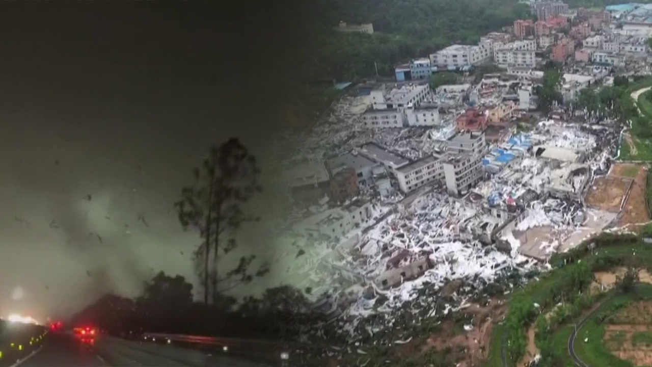 중국, 토네이도에 마을 네 곳 <br>초토화…5명 사망·33명 부상 기사 이미지