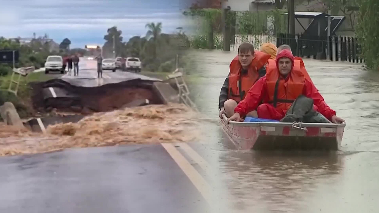 브라질 남부 폭우로 89명 사망·실종…다리까지 붕괴 기사 이미지