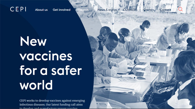 ‘전염병예방혁신연합’（CEPI）은 감염병에 대한 국제협력기구로 신종 코로나 바이러스 백신 개발에 나섰다.