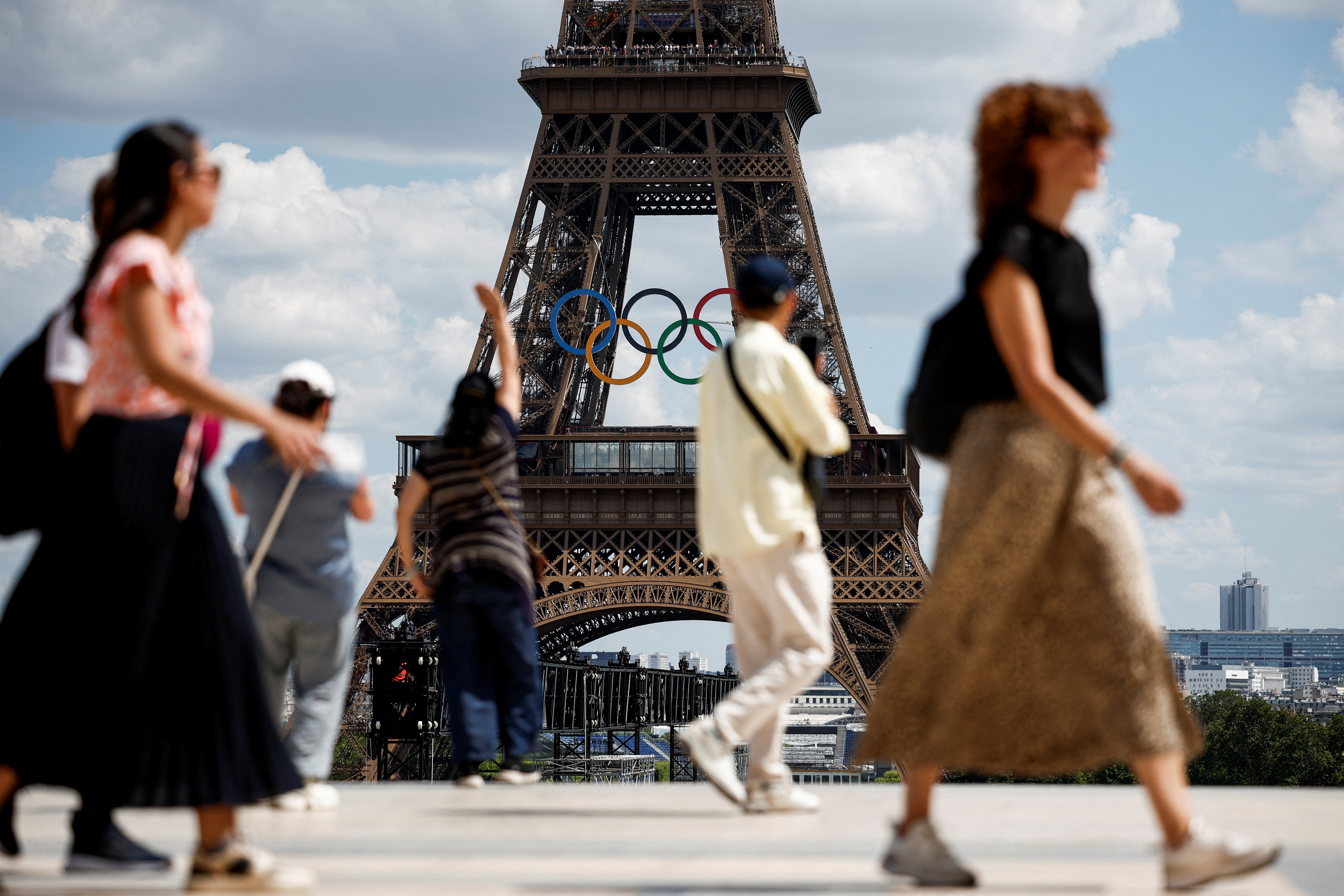 파리올림픽 개막식 마무리 행사가 열릴 에펠탑 건너편 트로카데로 광장. (사진 출처: 로이터)