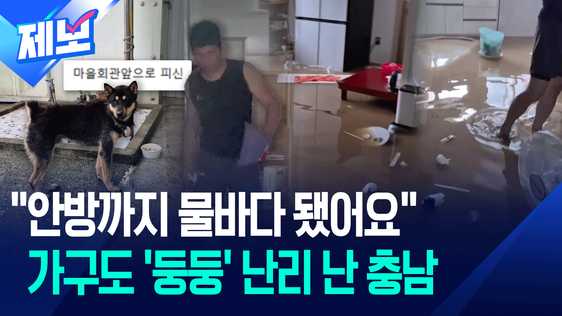 [제보] “세상에 이걸 어째” 흙탕물에 집 초토화…충남 피해 속출