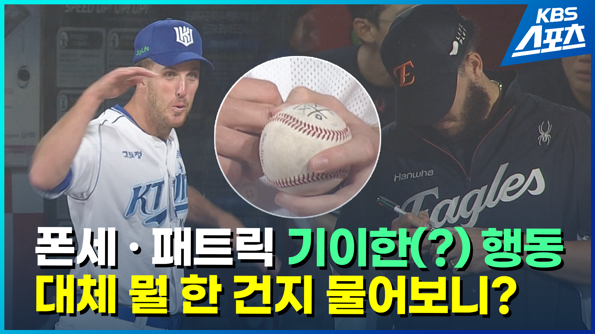 [영상] 폰세와 패트릭, 비 오는데 무엇을 한 것일까?