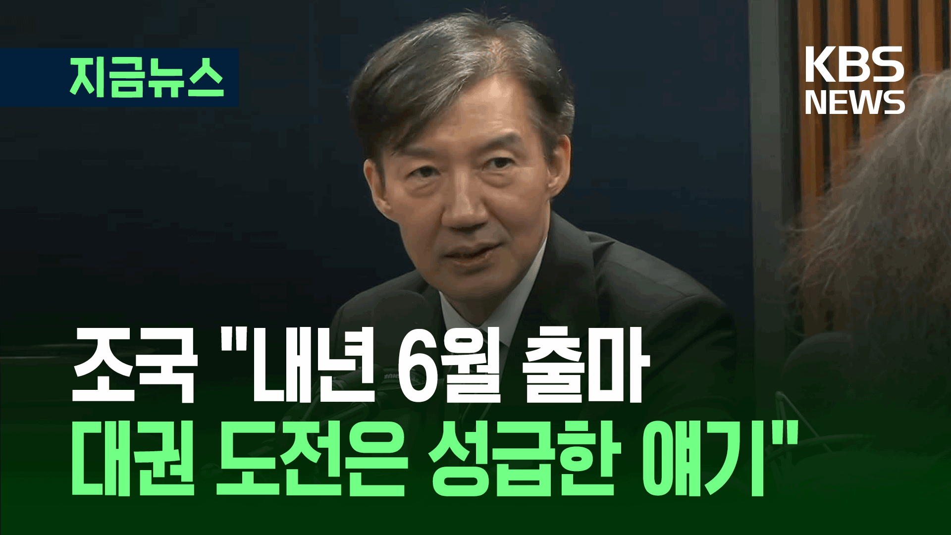조국 “내년 6월 출마, 대권은 아직…” 