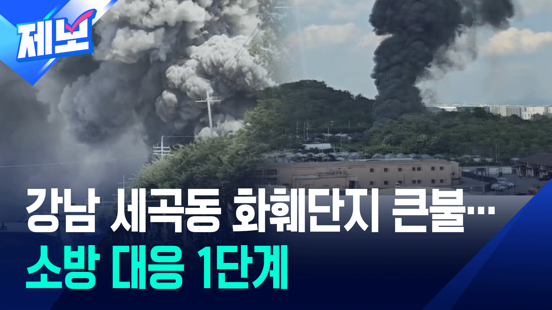 “연기가 하늘 뒤덮어”…서울 강남 세곡동 화훼단지서 화재