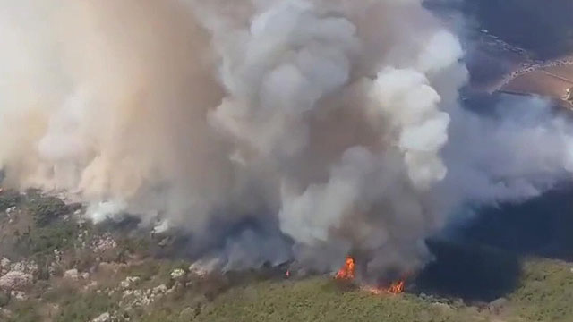 홍성군 산불 확대…‘산불 3단계’