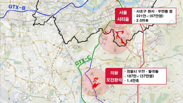 서울 서리풀지구 등 4곳 그린벨트 해제…5만호 공급