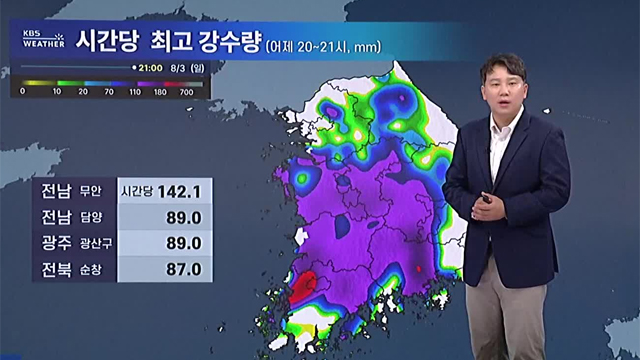 밤사이 호우 상황과 전망은?