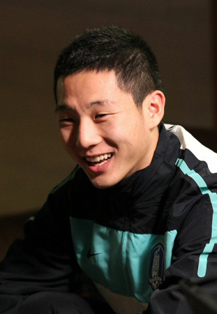 8일 새벽(한국시간) 한국 축구국가대표팀 숙소인 터키 이스탄불 쉐라톤 호텔에서 남태희가 인터뷰를 하고 있다.