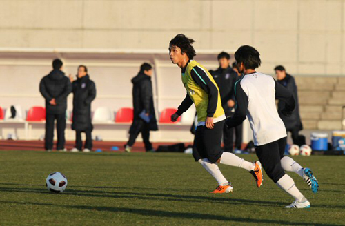 한국 축구 국가대표팀 주장이 된 박주영이 터키 국가대표팀과의 평가전을 앞두고 8일 새벽(한국시간) 터키 이스탄불 아타튀르크 올림픽 스타디움에서 훈련을 하고 있다.