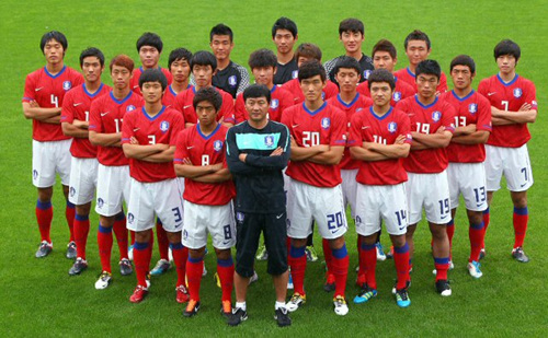 14일 오후 파주NFC(대표팀트레이닝센터)에서 열린 U-20 콜롬비아 월드컵 축구대표팀 포토데이 행사에서 대표팀이 포즈를 취하고 있다