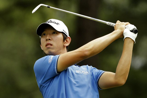 7일(한국시간) 미국 노스캐롤라이나주 퀘일할로 골프장(파 72)에서 열린  미국프로골프(PGA) 투어 웰스파고 챔피언십(총상금 650만 달러) 웰스파고 챔피언십 4라운드, 노승열이 2번홀에서 티샷을 하고 있다.