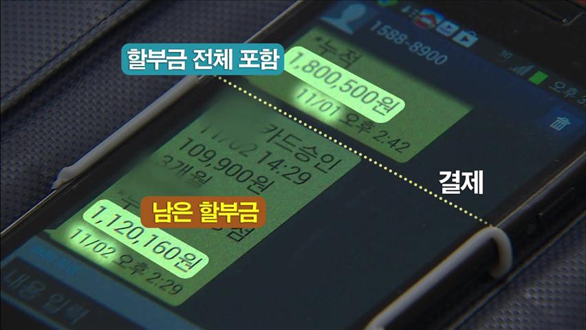 헷갈리는 신용카드 누적 사용액 ‘문자’…사용자 혼란