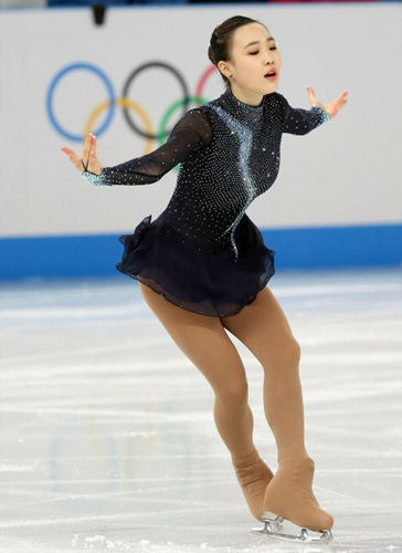 한국 피겨스케이팅의 '김연아키즈' 박소연이 21일 오전(한국시간) 러시아 소치 아이스버그 스케이팅 팰리스에서 열린 2014 소치 동계올림픽 피겨스케이팅 여자 싱글 프리스케이팅에서 아름다운 연기를 선보이고 있다.