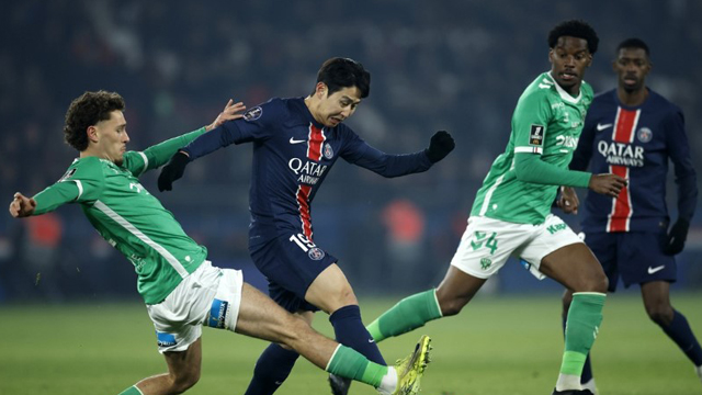 이강인 시즌 3호 도움…PSG, 하위권 생테티엔에 2-1 신승