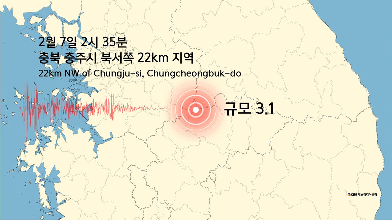 새벽잠 깨운 충주 규모 3.1 지진…“폭발음 들렸다”