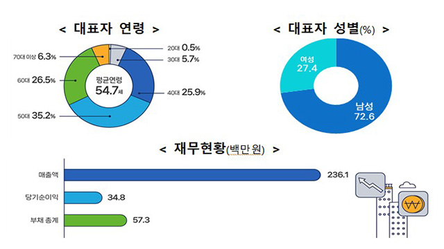 1인 창조기업, 100만 개 넘어…대표 평균 연령 54.7세