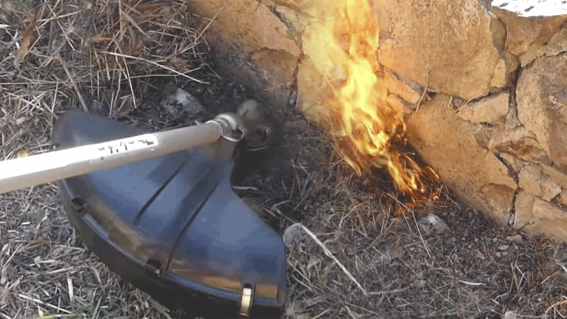 Brush cutter sparked fatal fire