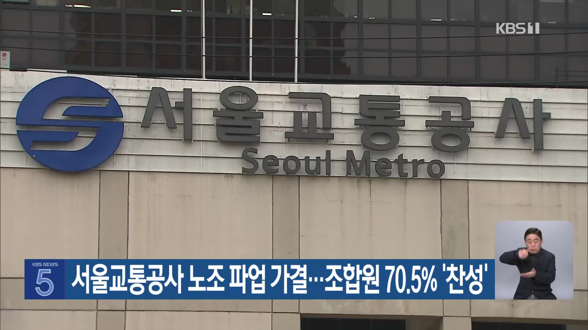 서울교통공사 노조 파업 가결…조합원 70.5% ‘찬성’