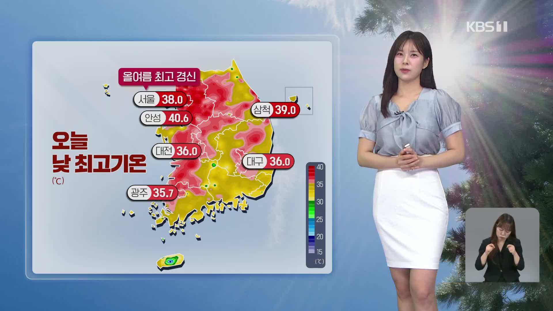 [특보 날씨] 서울 올해 최고기온 기록…내일도 폭염 계속