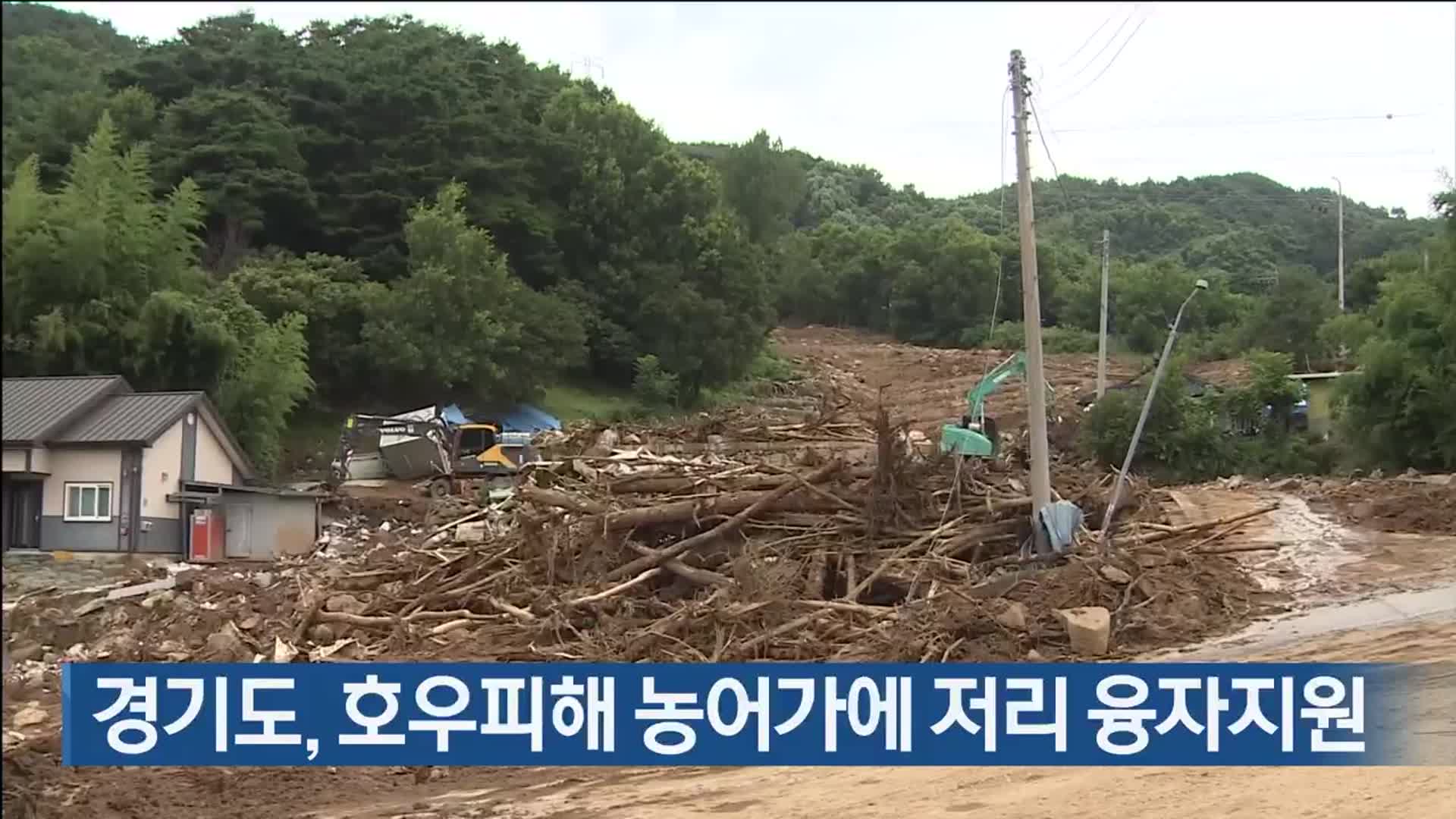 경기도, 호우피해 농어가에 저리 융자지원