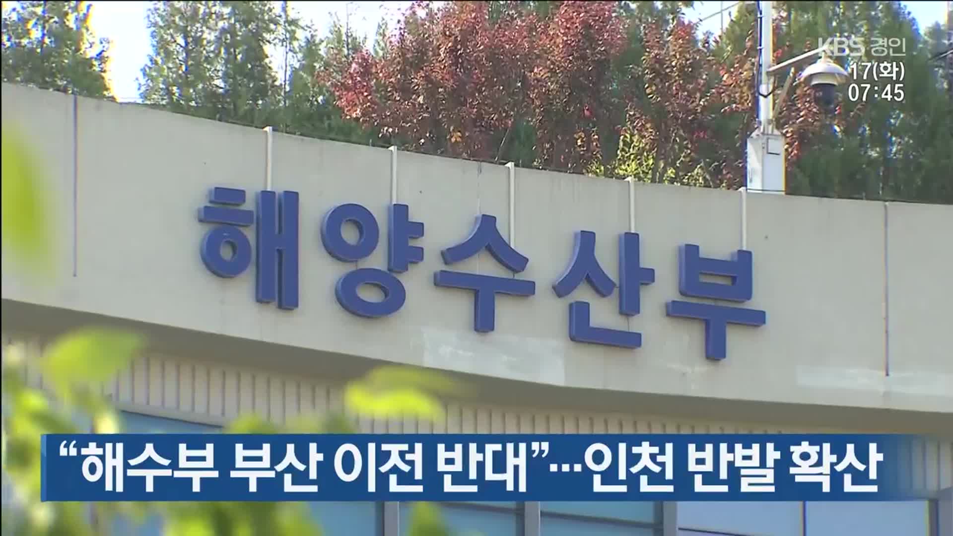 “해수부 부산 이전 반대”…인천 반발 확산