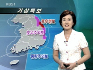 동해안 호우특보…내일 점차 갬 