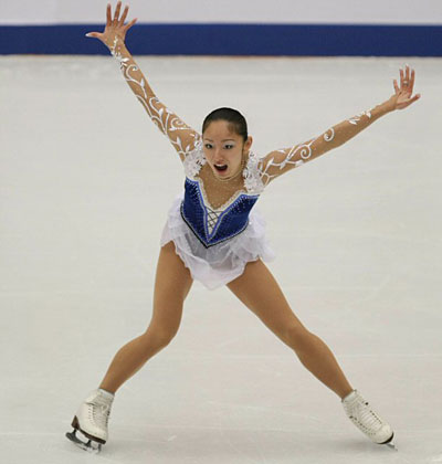 안도 미키(일본)가 8일 오후 베이징 수도체육관에서 열린 2008-2009 국제빙상경기연맹(ISU) 시니어 피겨스케이팅 그랑프리 3차 대회 '컵 오브 차이나' 여자 싱글 프리스케이팅에서 멋진 연기를 펼치고 있다. 