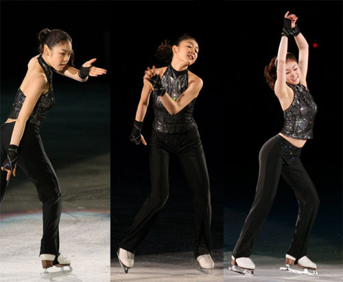 피겨퀸 김연아가 24일 경기도 고양시 킨텍스에서 열린 KCC스위첸 페스타온아이스2009에서 섹시한 댄스를 보여주고 있다. 