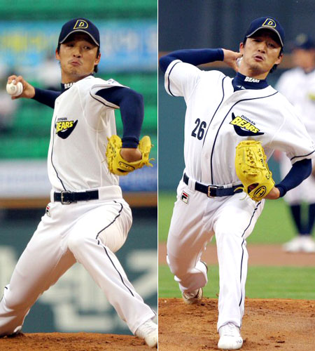 20일 서울 잠실야구장에서 열린 프로야구 두산과 롯데의 경기에서 두산 선발투수 김상현이 역투하고 있다. 