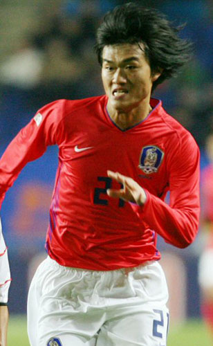   축구 대표팀에 발탁된 올림픽대표 출신 양동현(부산). 
