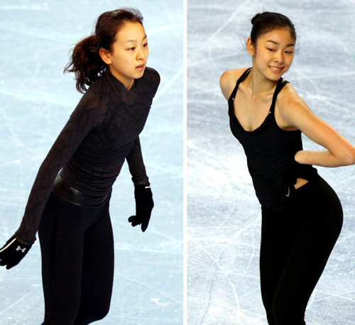 2009-2010 국제빙상경기연맹(ISU) 피겨 시니어 그랑프리 1차 대회 우승에 도전하는 김연아와 아사다 마오가 15일(현지시간) 첫 공식연습을 시작했다. 대회가 열리는 빨레 옴니스포르 드 파리-베르시 빙상장에서 연습을 한 김연아와 아사다 마오는 17일(한국시간) 10명의 출전 선수 가운데 각각 9번째와 8번째로 쇼트프로그램 연기를 펼친다. 1그룹에 속한 아사다 마오가 김연아가 속한 2그룹에 앞서 연습을 해 둘은 연습교체 때 잠시 한 링크에 섰지만 마주치지는 않았다. 