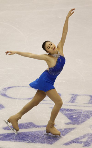 '피겨퀸' 김연아가 16일 오전(한국시간) 뉴욕주 레이크플래시드 '1980 링크'에서 열린 ISU 그랑프리 5차 대회 '스케이트 아메리카' 여자싱글 프리스케이팅 경기에서 호소력 넘치는 표정연기를 하고 있다. 